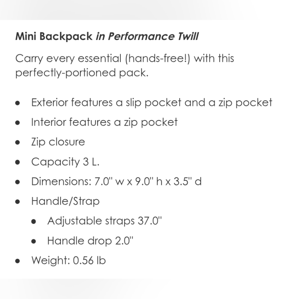 Mini Backpack in Performance Twill Hydrangea Pink… - image 8
